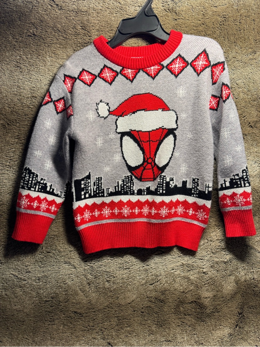 Marvel Red & Gray Spider-Man Holiday Sweater